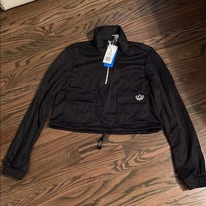 Adidas Black Crop Quarter Zip